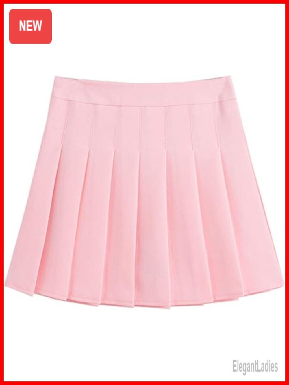 High Waist A-Line Pleated Mini Skirt with Lining Shorts